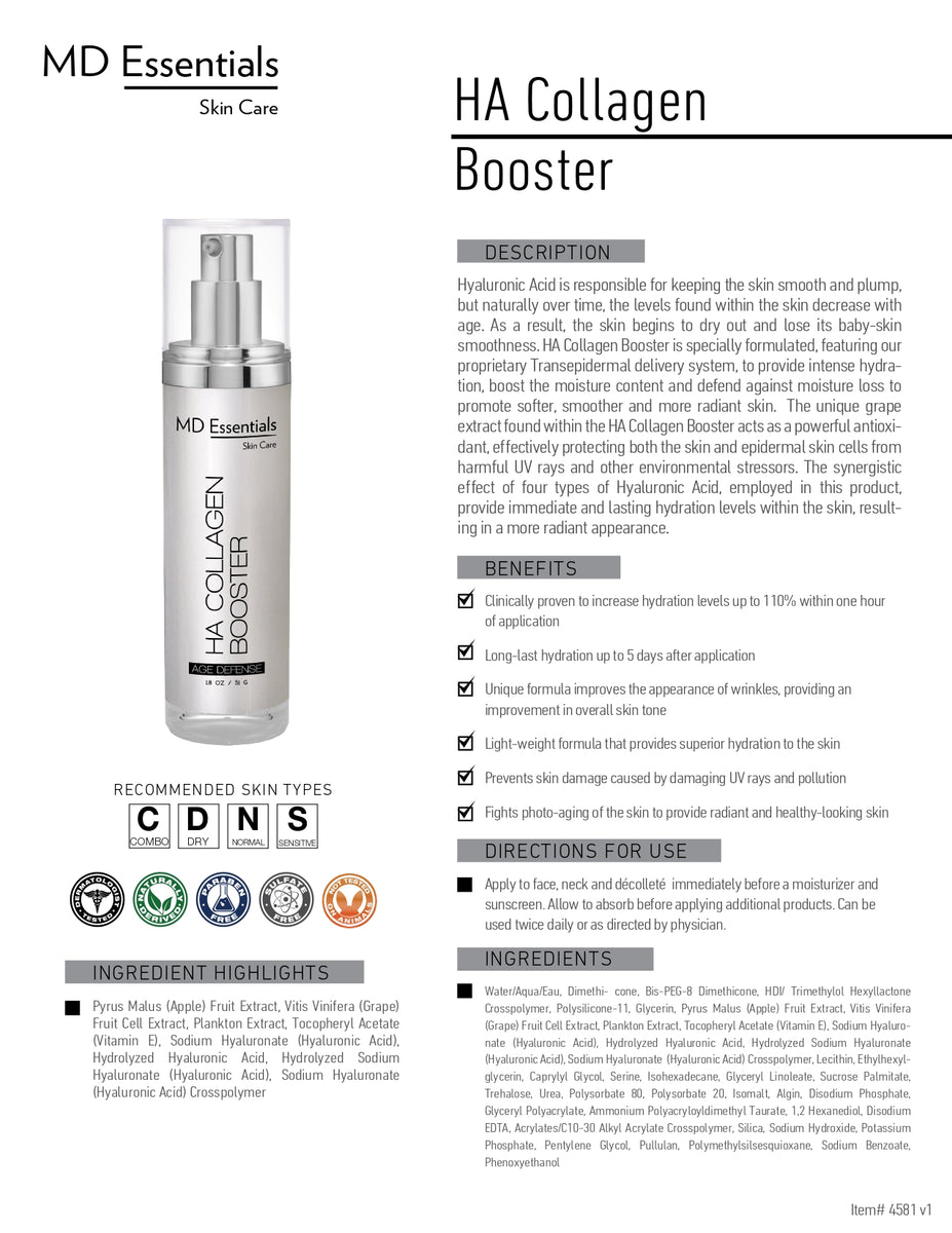 Ha Routine Collagen HA Collagen Booster (1.8 oz) – MD Essentials Skin Care